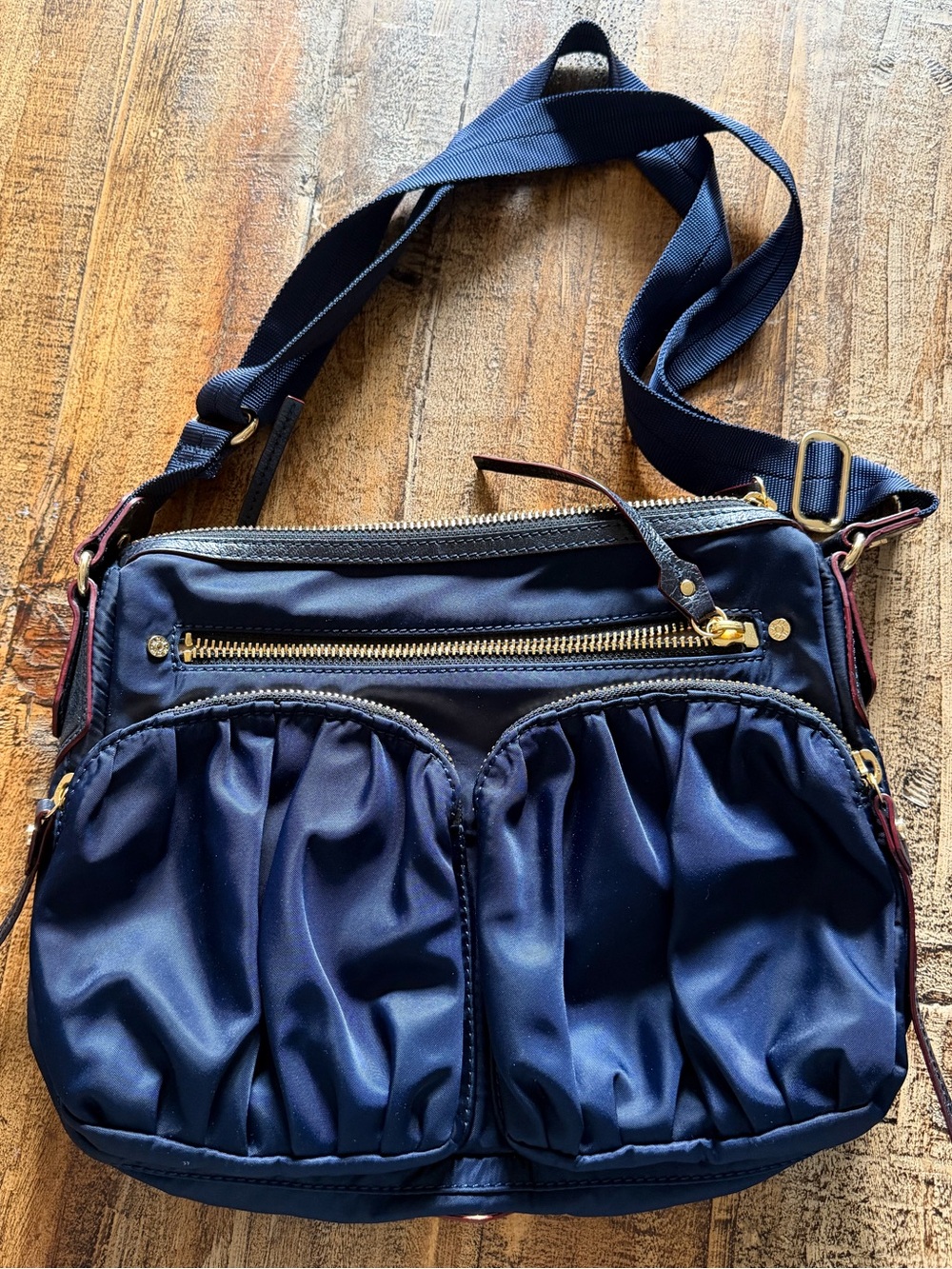 MZ Wallace MINT “Paige” bag purse navy blue amazing details and style